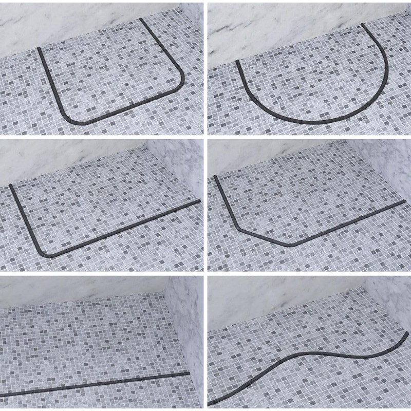 Duzzy 67 Inch Collapsible Shower Water Dam, Shower Threshold Water