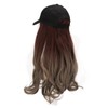 Baseball Cap Wig Women Fashionable Adjustable Hat Synthetic Long Wavy