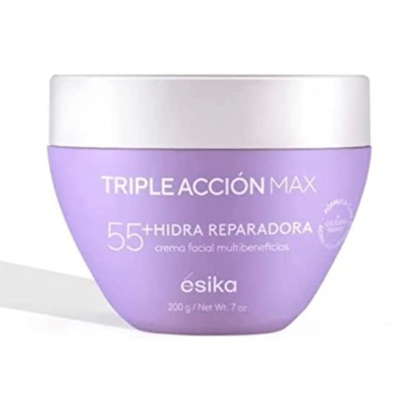 Esika Triple Acción Max Crema Facial Multibeneficios 55+ Con Calcio, Biofirm y Complejo Antioxidante 7.0 oz. (200)