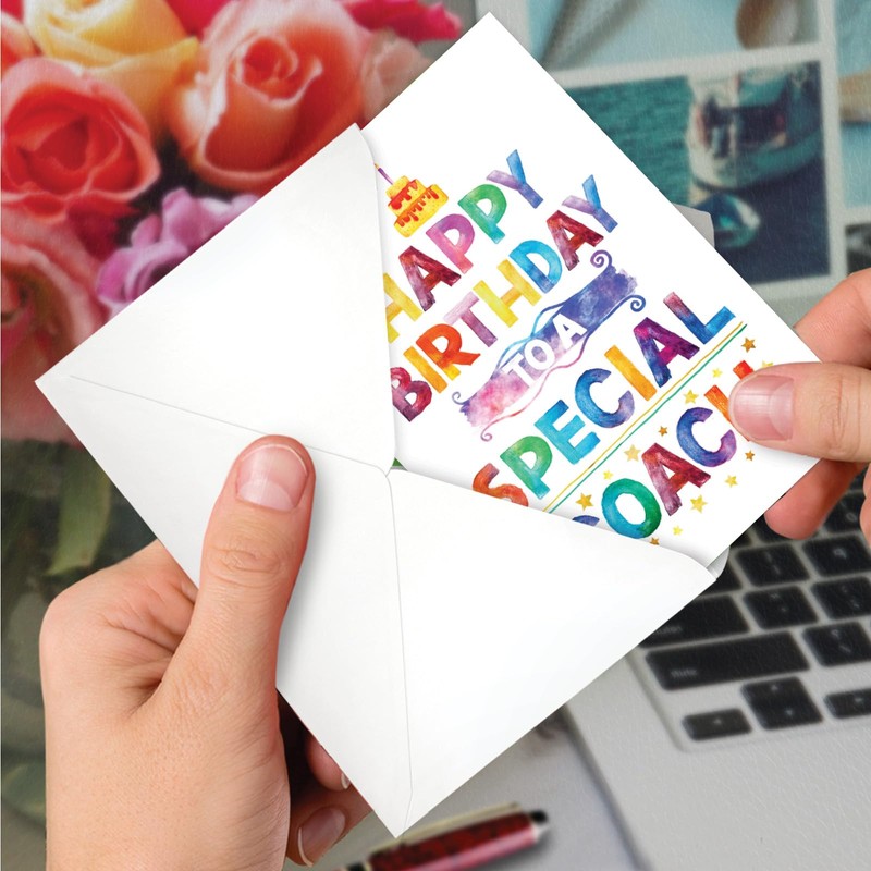 NobleWorks Birthday Greeting Card (Coach) with 5 x 7 Inch