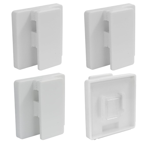 Kyuionty 4 Pcs Large Self Adhesive Clips, White No Drilling