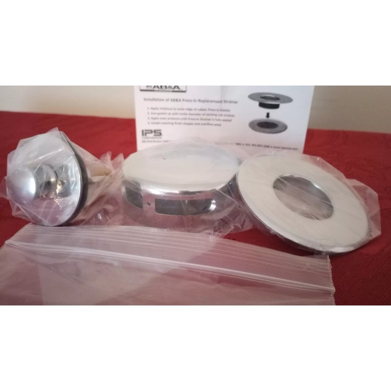 AB&A 60170 Press in Strainer Kit Overflow & Push N