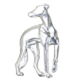 Greyhound Brooch, Handcrafted in Fine Pewter by William Sturt