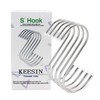 KEESIN 15 Pack S Shaped Hanging Hook Stainless Steel Hanger