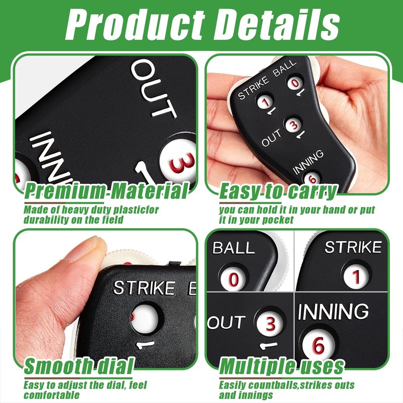 Dunzy 3 Pcs Umpire Gear Set Includes Baseball Umpire Brush,
