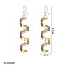 Anmpab Boho Spiral Earrings for Women Gold Silver Metal Wave