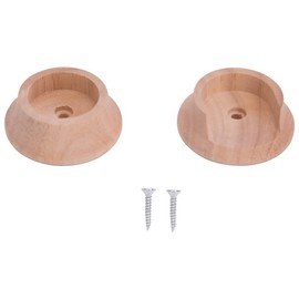 Rocky Mountain Goods Wood Closet Rod Sockets – 2-Pack – Fits 1-3/8” Diameter Rod – Natural Hardwood Closet Pole Socket Set with Mounting Screws – End Support Brackets for Closet Rods
