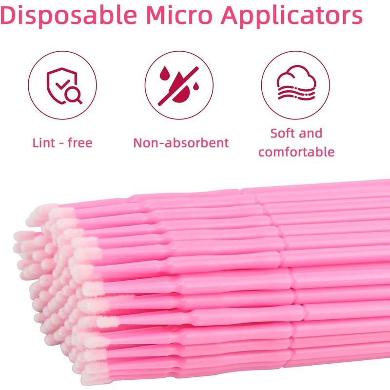 500 microcepillos aplicadores, microhisopos, varitas desechables para rímel de pestañas,