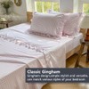 NSNLGSGC Pink Gingham Ruffle King Sheet Set, Pink Soft Pre-Washed