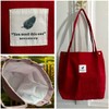Lziizl Corduroy Tote Bag Women Canvas Shoulder Handbags Casual Big