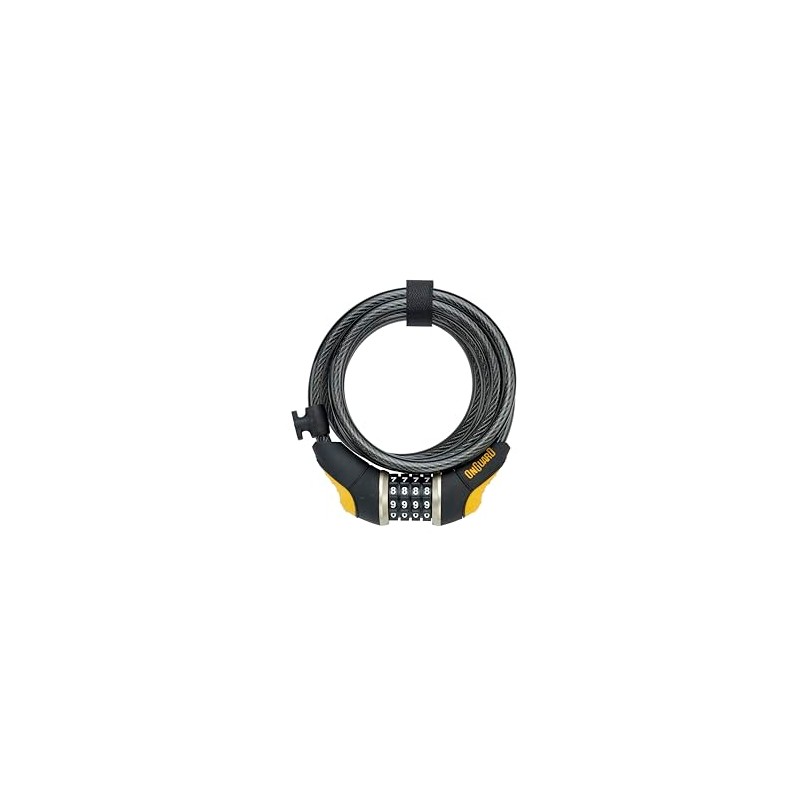 OnGuard Doberman Combo 6' Coil Cable Lock – 185cm ×
