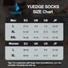 YUEDGE Men's Solid Vegan Comfy Bamboo Socks Cosy Basic Men's