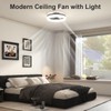 VOLISUN Low Profile Ceiling Fans with Lights and Remote, 15.7in