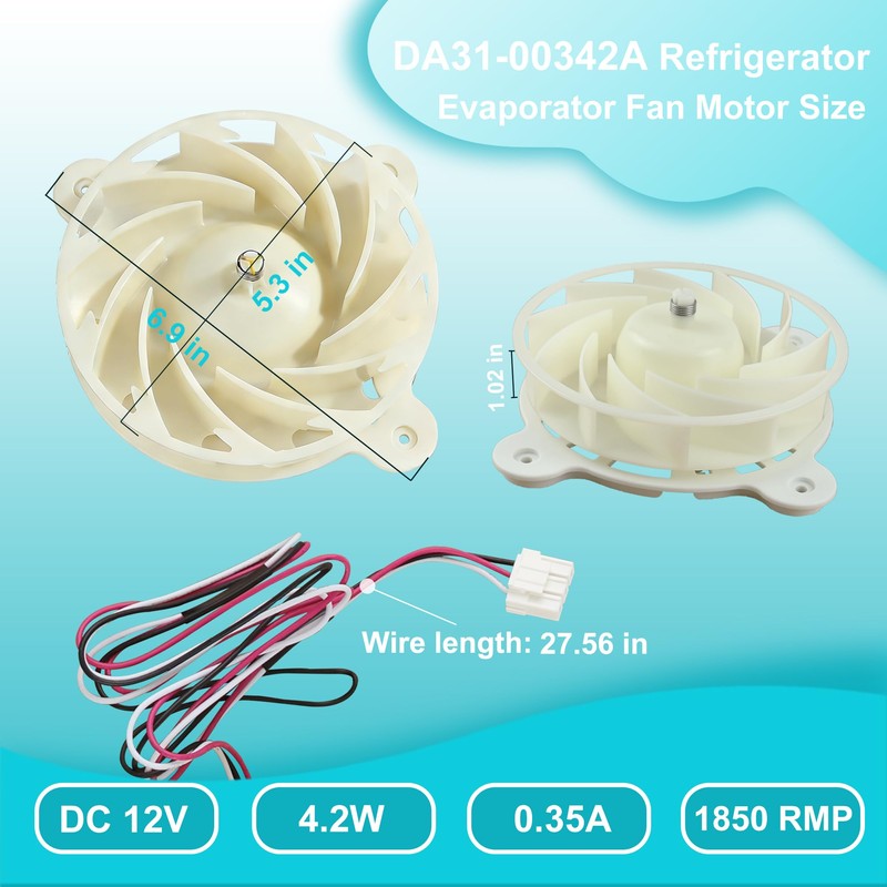 DA31-00342A Refrigerator Evaporator Fan Motor Fit for Sam Sung Refrigerator