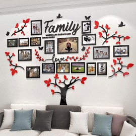 DIY Wall Decor Living Room Family Tree Wall Decor Sticker 3D Picture Frames Collage Wall Decor Living Room Wall Decor