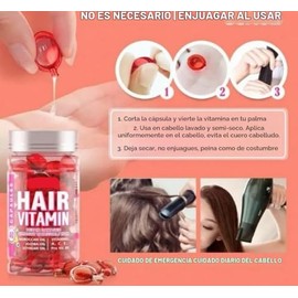 Cápsulas de Aceite para el Cabello con Argán, Macadamia y Aguacate, 40 Unidades, Tratamiento Restaurador e Hidratante, Restauración Del Cabello Dañado