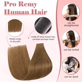 12 Inch SEGO 10 PCS Tape Hair Extensions Real Human Hair Thin Type [#4 Medium Brown] Seamless Skin Weft Remy Hair Extension (10g)