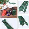 Udewo 3 PCS Christmas Ties, Novelty Xmas Ties Santa Claus