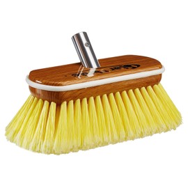 STAR BRITE 478087, Star Brite Premium 20 cm Spazzola di Legno Sintetico con Paracolpi-Soft Wash Unisex-Adulto, Marrone, 25cm