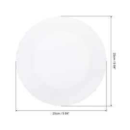 PATIKIL Paint Canvases Panel for Painting, 2 Pack 10x10 Inch Round Wood Frame Stretched Blank Art Board Panels for Acrylic, Oil, Tempera Painting, White