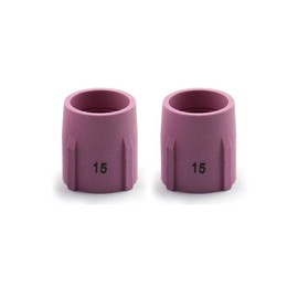 WeldingCity 2-pk Alumina Ceramic Cup 53N89 (Short) for Large Gas Lens Setup in TIG Welding Torch 9, 17, 28, 20, 25 and 26