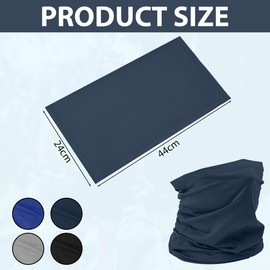 flintronic Winter Neck Tube, Winter Neck Tube Ski, Neck Warmer Scarf, Warm Thick Loop Scarf, Neck Warmer, Windproof Circle Loop Scarves for Men and Women, Black + Grey + Pink + Blue, Unit size