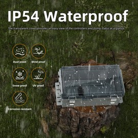 Joinfworld 9x5x4.3 Outdoor Extension Cord Cover for Outside Waterproof Outdoor Electrical Box Outlet Plug Cover Cord Protector Plastic Connection Box for Power Strip Lights Pump Controllers