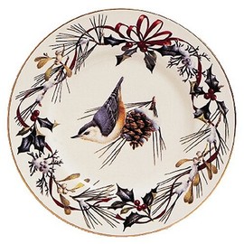 Lenox Winter Greetings Gold-Banded Nuthatch 9-Inch Accent Plate