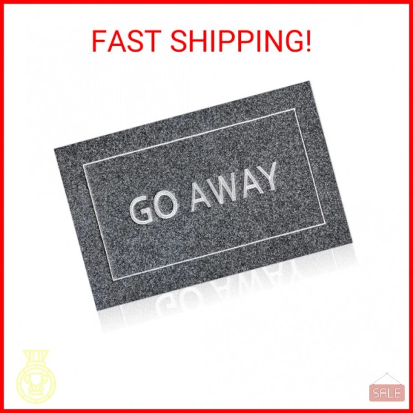 JJUUYOU Large Go Away Door Mat for Front Door Durable