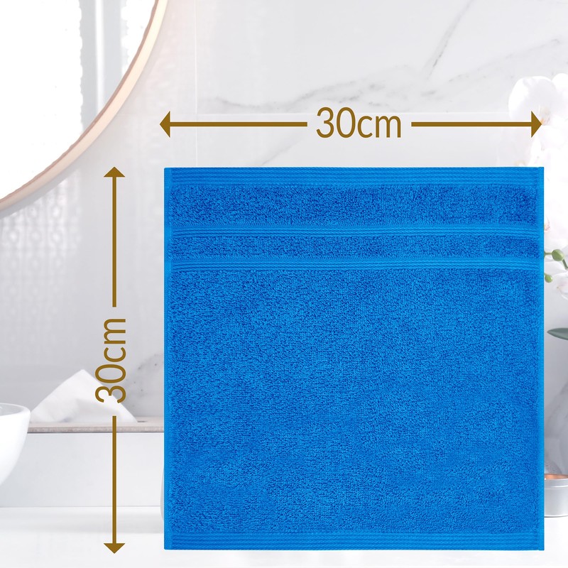 Lashuma Small Guest Towels Green 30 x 30 cm 6-Piece