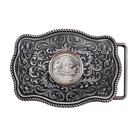 US 2017 Indiana George Rogers Clark National Historical Park Quarter BU Uncirculated Coin Silver Tone Belt Buckle NEW - America the Beautiful