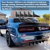 Rear Diffuser 5 Fins V3 Set for Dodge Challenger 2015-2024
