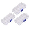 EXCEART 3 Pieces Assortment Box Small Sorting Boxes Plastic Transparent