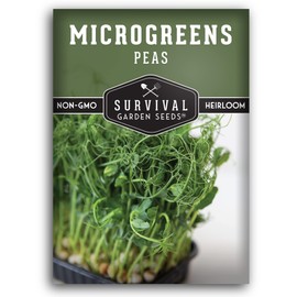 1 Pack Sugar Peas Microgreens Seeds for Sprouting and Growing - Sprout Green Leafy Micro Vegetable Plants Indoors - Grow Your Own Mini Windowsill Garden - Non-GMO Heirloom - Survival Garden Seeds