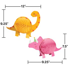 Creative Party PC346437 Cute Dinosaurs Honeycomb Centerpiece Set-2 Pcs