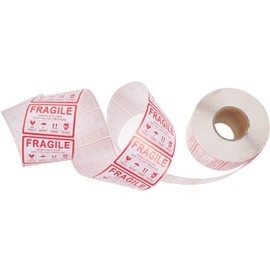 Operitacx 1 Rolle Selbstklebende Versandaufkleber Fragile Warnetiketten für Sicheren Versand Praktische Etiketten für Verpackung und