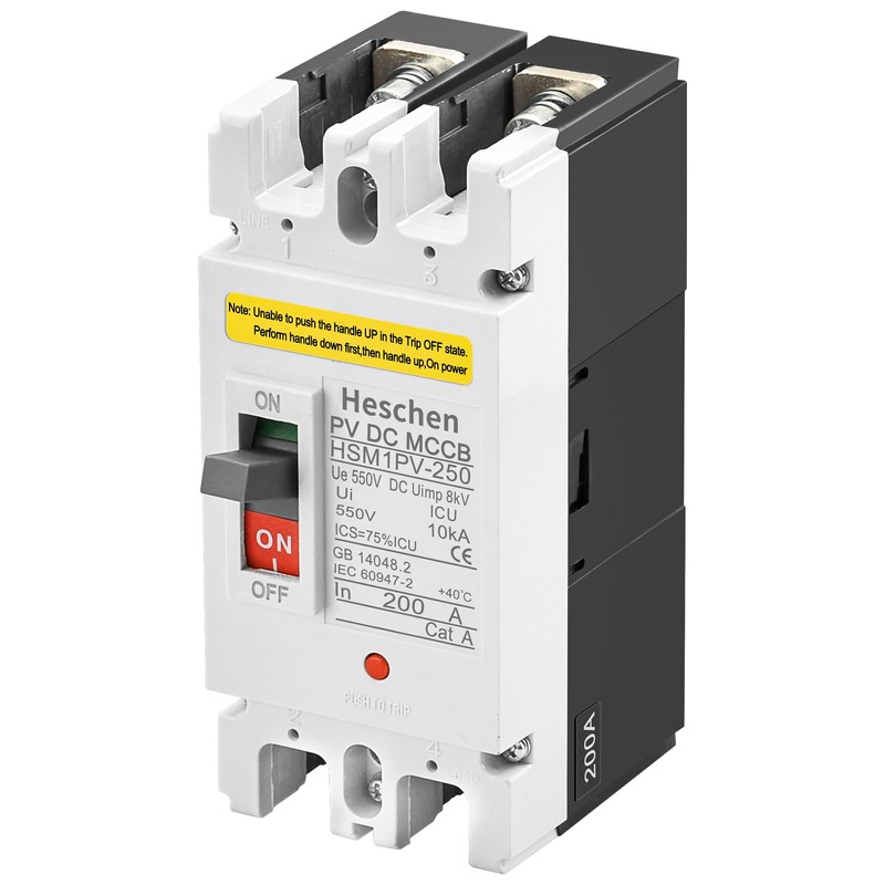 Heschen DC Molded Case Circuit Breaker MCCB, HSM1PV-250, 2 Poles,