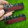 2 Pack Veteran Edition Car Emblem - 3D Metal Badge