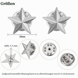 Star Badge Lapel Pin, Star Rivets, Star Badge Pin, Pentagram Alloy Brooch, Star Brooch, Pin Pin, Rivets Spikes for Metal Leather Crafts