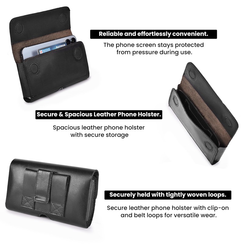 Leather Village Phone Holster Belt Clip Style for Men –