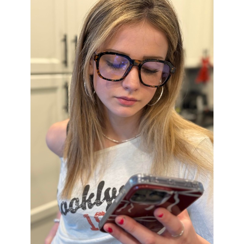 VISOONE Oversized Square Blue Light Blocking Glasses Fashion Computer Eyewear