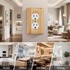 YDJSA Wood Outlet Covers Bamboo Single Duplex Wall Plates for
