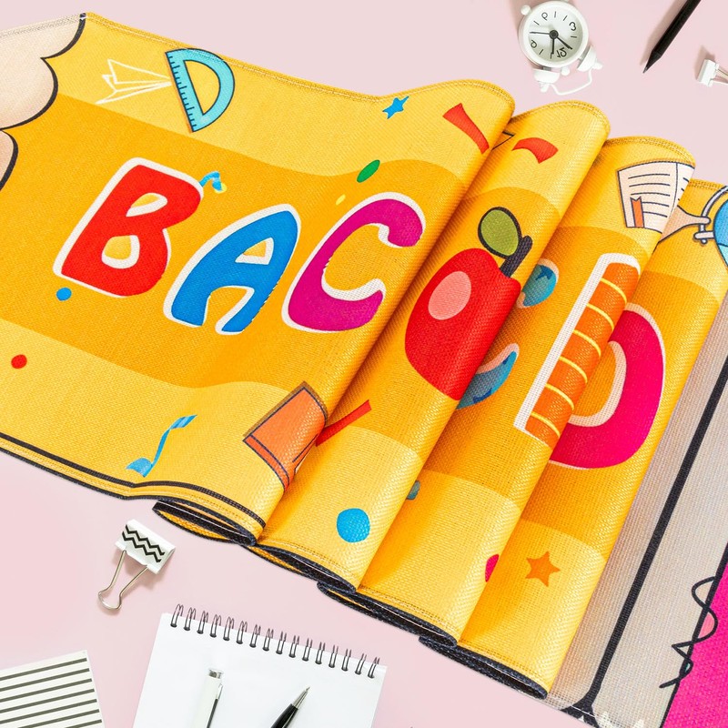 Back to School Table Runner, Pencil Party Table Runner for