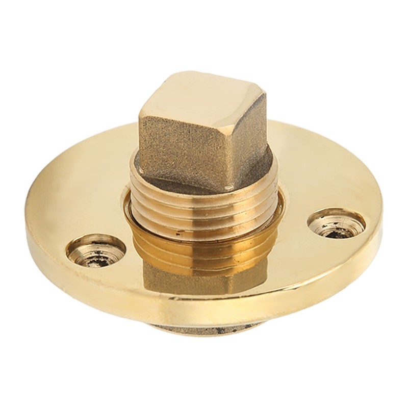 Marine Drain Plug Kit 25mm/1in Mounting Hole Bronze Mirror Polished