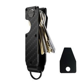 Leseogye Key Organiser, Portable Metal Key Organiser Keyring, Minimalist Smart Key Holder for 2-6 Keys(Carbon Fiber)