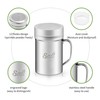 ZERUIDM Stainless Steel Salt and Pepper Shakers Set, 14 OZ