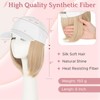SEGO Hat Wig, Hat with Hair Attached for Women White