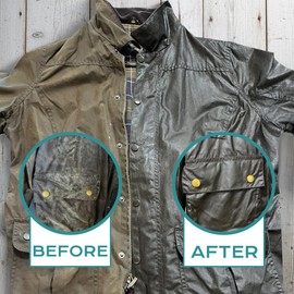 Jacket Fabric Wax Dressing - Natural Protection Against Water, Wind & Abrasion | Easy Heat-Activated Canvas Wax | Rejuvenate & Preserve Resistance & Flexibility for Canvas, Cotton, Outdoor Jackets