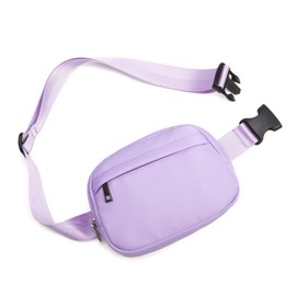 EXYANGEE Unisex Belt Bag Fanny pack crossbody bags Everywhere Waist packs with Adjustable Strap, Lavender, 8.5 x 3 x 6 inches