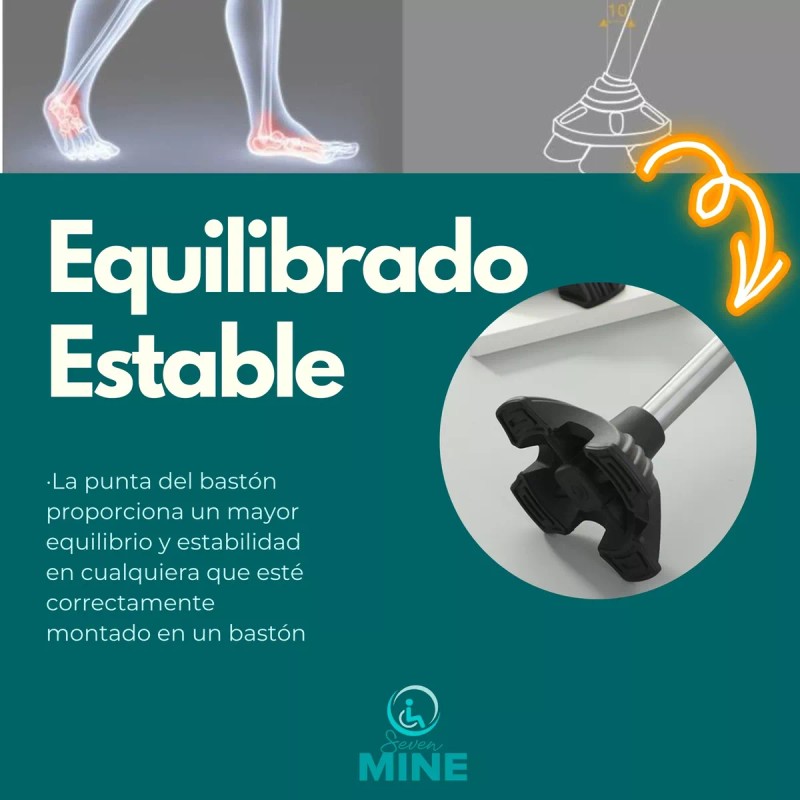 SuperConfort Punta Estabilizadora Para Bastón 4 Puntos | Sc-m4 Bastones